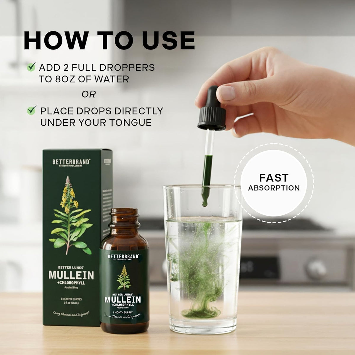 BetterLungs® Mullein + Chlorophyll
